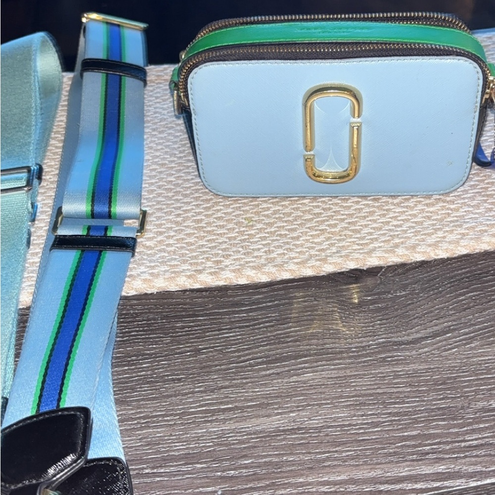 Blue and Green Crossbody Bag